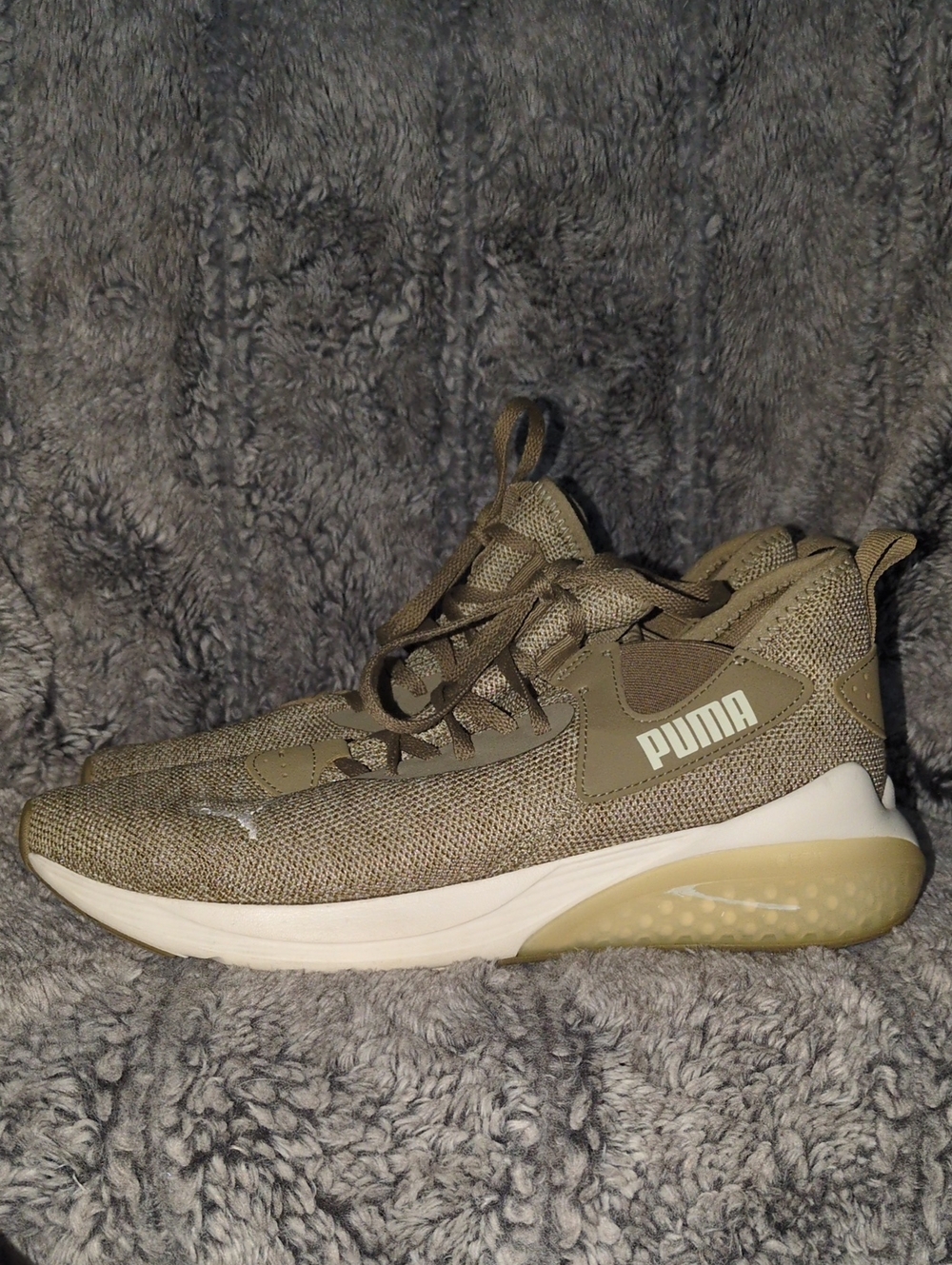 PUMA Men's Cell Vive Luxe Olive Knit Running Shoes Sz 8.5 - Picture 3 of 6